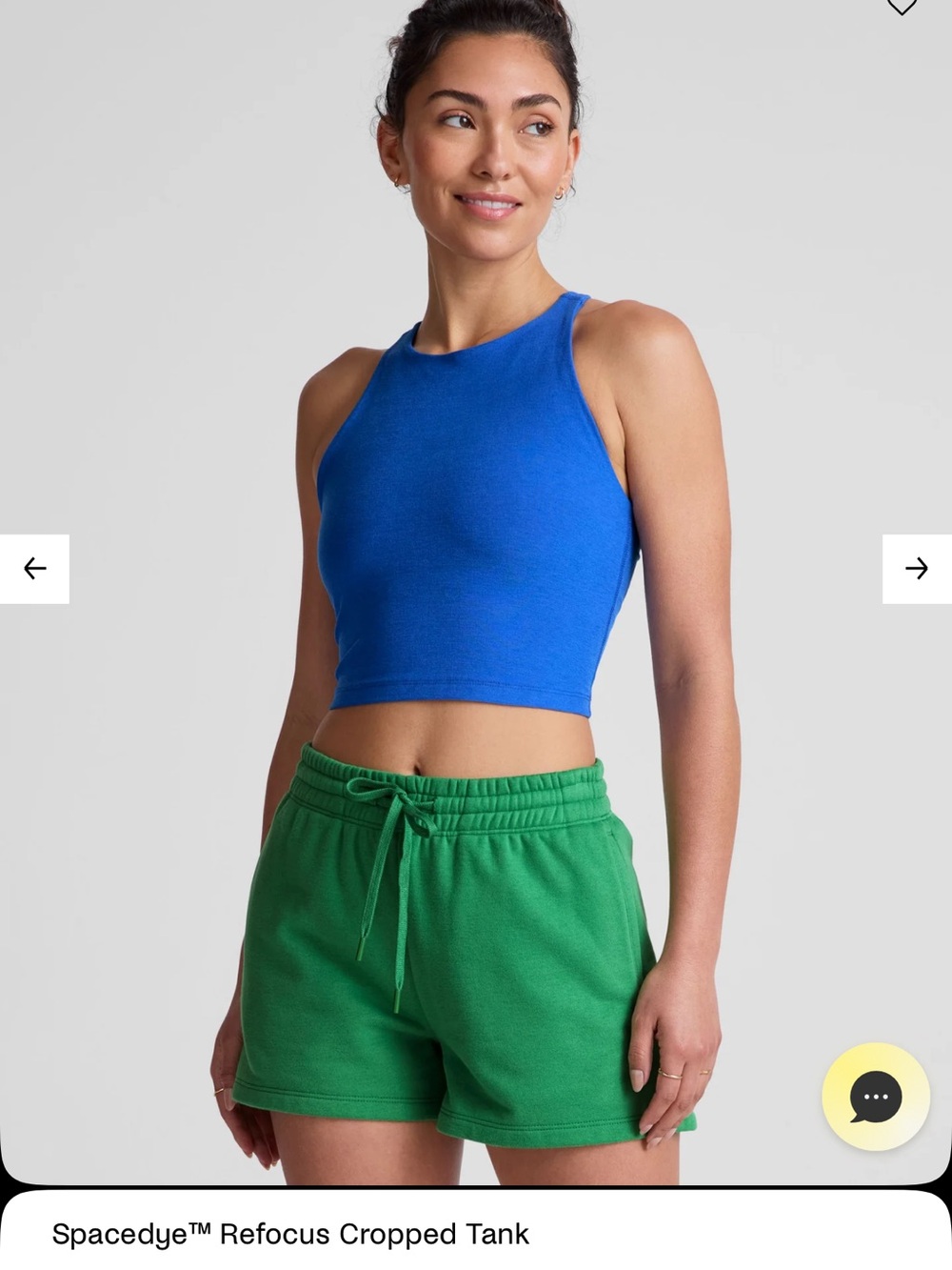 Beyond Yoga Spacedye™ Refocus Cropped Tank in Royal Blue